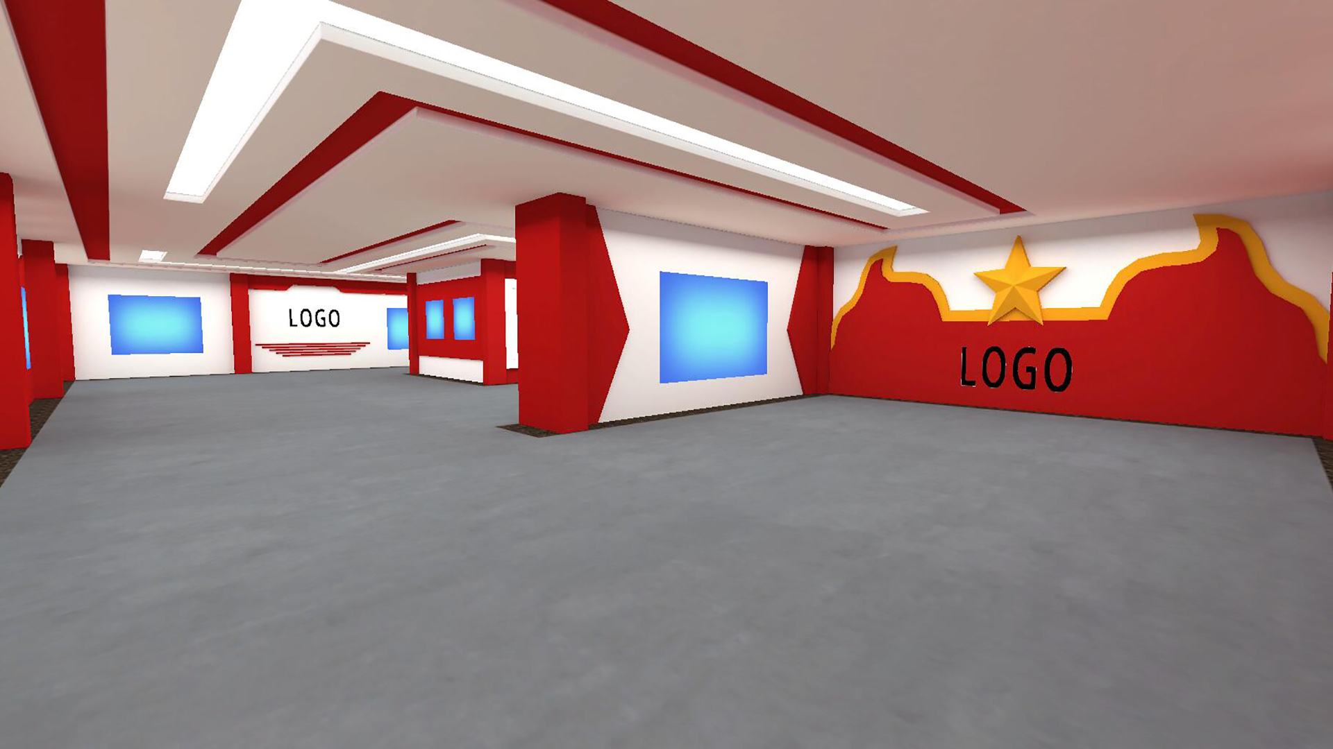 扶贫办展厅模板